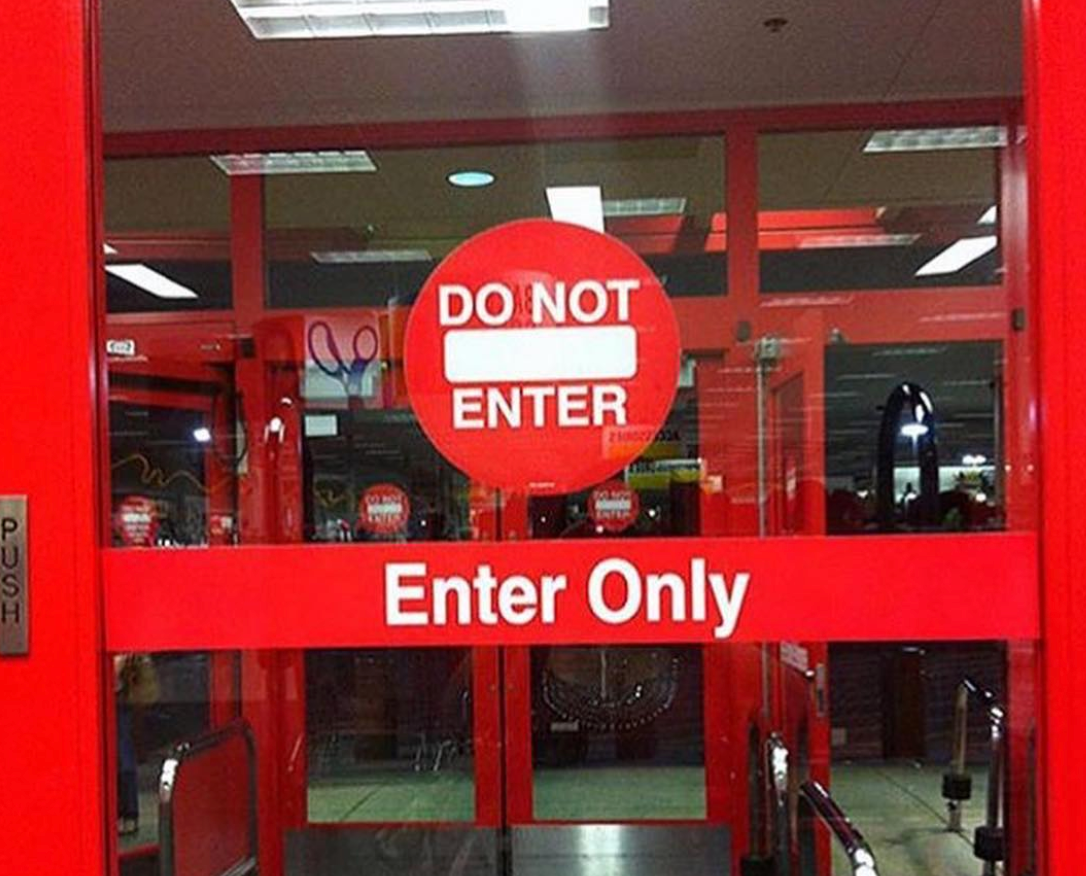 Typo on Door Signage